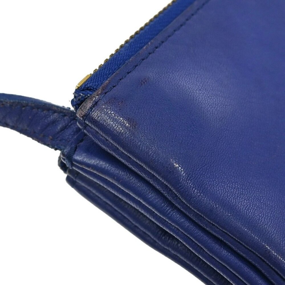 Celine Blue Leather Trio Shoulder Bag P.LA.0144 NQ03300 BNN07 - Picture 4 of 11